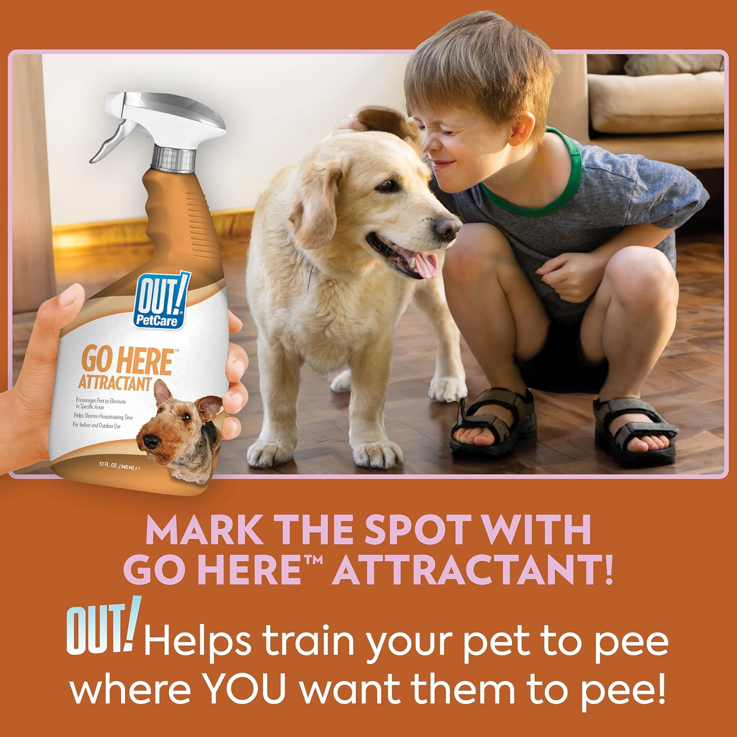 PetCare Go Here Attractant Dog and Puppy Potty Training Spray, Safe & Effective Puppy Pee Spray, Dog Housebreaking Supplies, Indoor and Outdoor House Training Tool for Pee and Poop, 32 oz - Image 5