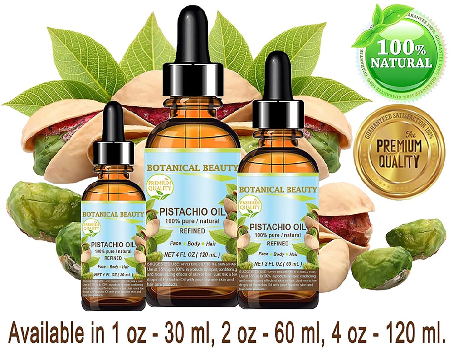 Pure Italian Pistachio Oil 100% Natural Refined 4 oz for Skin and Hair - Image 5