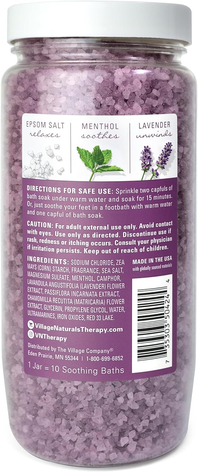 Village Naturals Therapy Nighttime Concentrated Mineral Bath Soak, 20 oz, Pack of 4 - Image 2