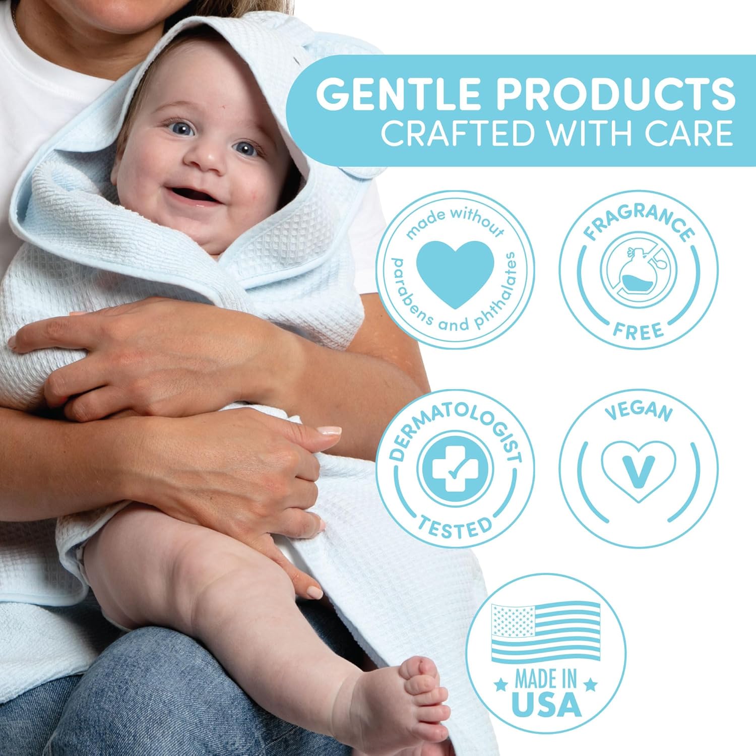 Bliss Baby Lotion, Premium & Fragrance-Free, For Dry & Sensitive Skin, Hydrating Daily Lotion - For Babies, Kids & Adults, Vegan, Hypoallergenic, Dermatologist Tested, Clean & Gentle, 8 fl oz. - Image 5
