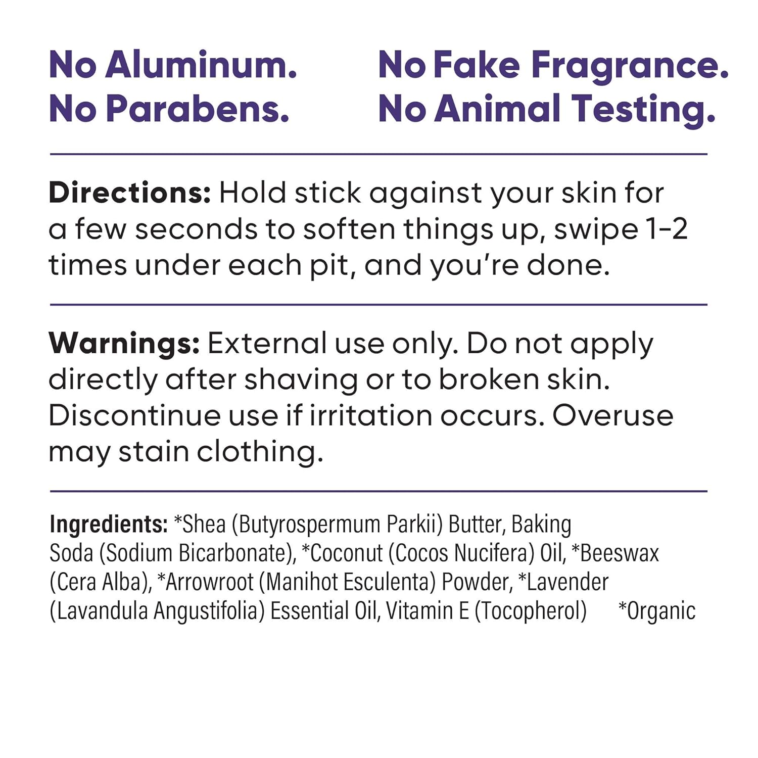 Pretty Frank Natural Aluminum-Free Deodorant Stick, Lavender (2-Pack) | All-Day Odor Control for Women & Men | Effective, Skin Soothing Formula with Safe, Organic Ingredients and Essential Oils - Image 3