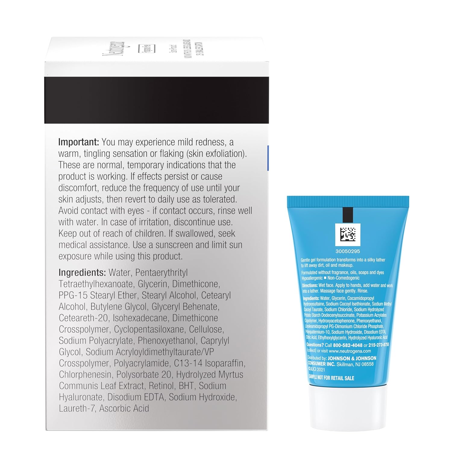 Neutrogena Rapid Wrinkle Repair Retinol Face Moisturizer 1.7 oz Set with Hydro Boost Cleanser 0.5 oz - Image 11