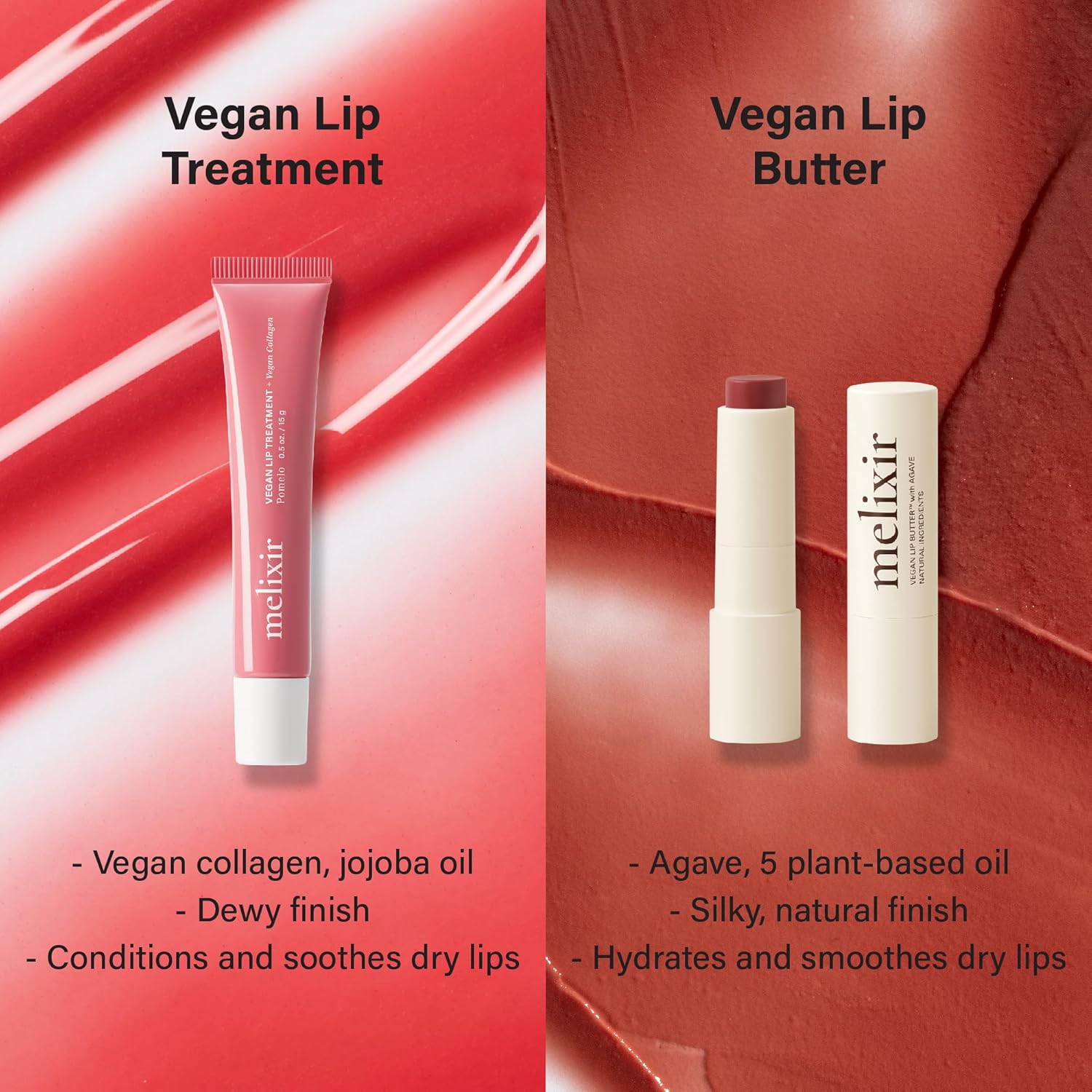 Melixir Vegan Sheer Tinted Lip Balm 0.5oz with Jojoba Oil and Collagen - Image 7