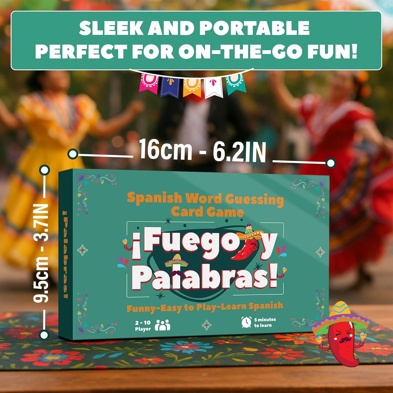 ¡Fuego y Palabras! | Spanish Charades – Spanish Keyword-Guessing Game: Acting Challenges & Learning for Everyone – Easy & Fun Bilingual Card Game – Juego de Mímica en Español. Perfect for Parties | - Image 7
