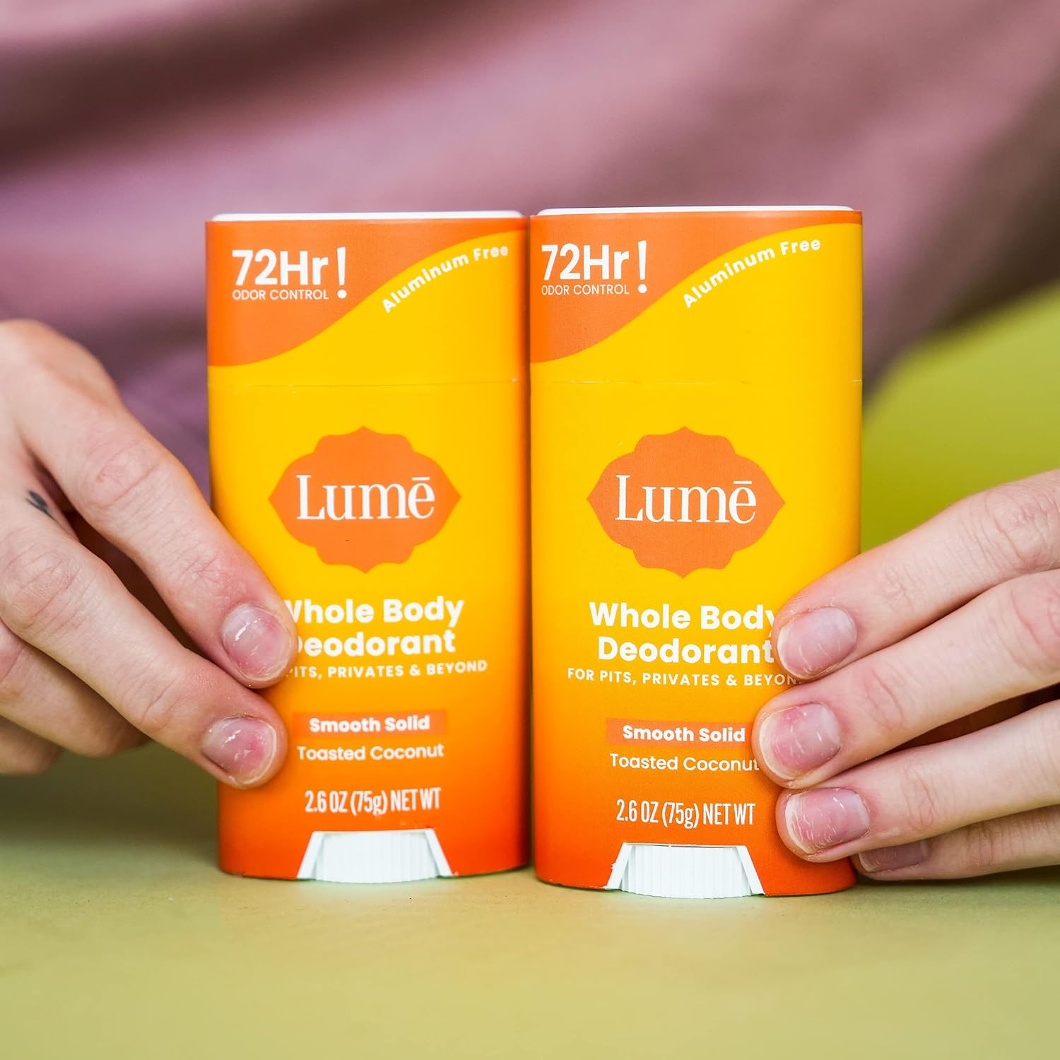 Lume Whole Body Deodorant - Smooth Solid Stick - 72 Hour Odor Control - Aluminum Free, Baking Soda Free and Skin Safe - 2.6 Ounce (Pack of 2) (Toasted Coconut) - Image 7