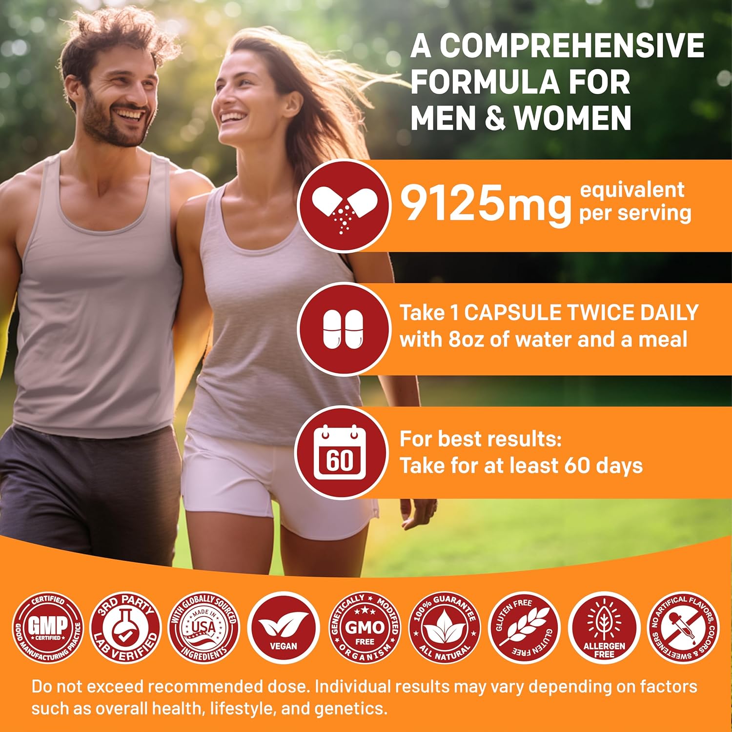 19-in-1 Extra Strength Peruvian Maca Root Capsules - 9125 mg Ashwagandha Supplements with Fenugreek and Ginseng for Mood, Hormone and Performance Support (120 ct) - Image 6