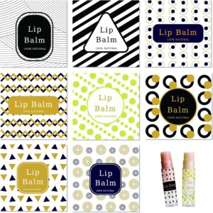 CRASPIRE 2" Clear Lip Balm Labels - 80pcs Printable Waterproof Stickers for Tubes, Handcream, Candle Container (Geometry)