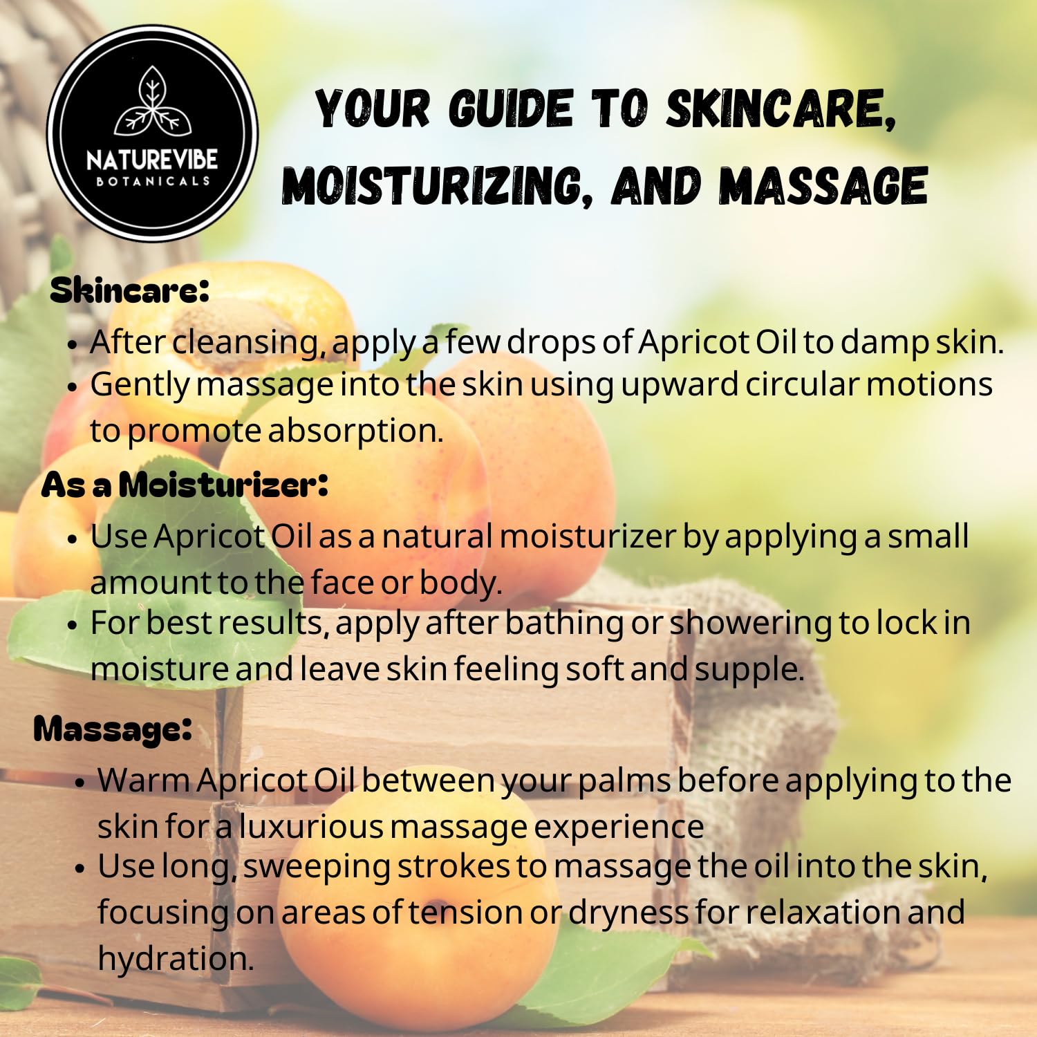 Naturevibe Botanicals Apricot Oil 32 Ounces | 100% Pure and Natural | Great for Skin Care and Hair Care - Image 5