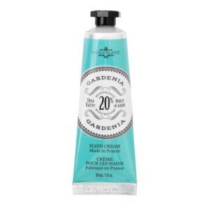 La Chatelaine 20% Shea Butter Hand Cream Travel Size, Organic Argan Oil, Moisturizing, Nourishing, Repairing, Extra-Rich Hand Lotion, Made in France, Paraben Free, 1 oz / 30ml (Gardenia)