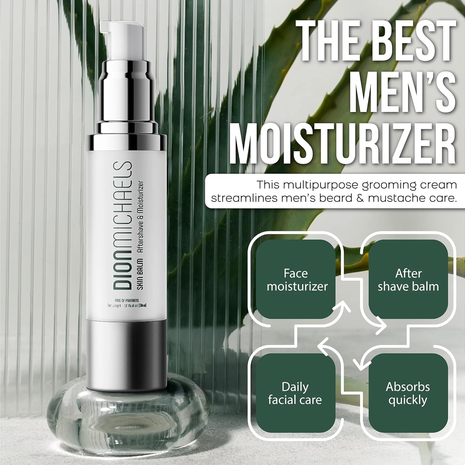 2-Pack Shaving Cream Set for Men - Includes 3oz 4-in1 Shaving Cream, Facial Cleanser, Beard Care, Face Moisturizer & 1oz 2-in1 Aftershave Balm & Moisturizer for Men - For All Skin Types - Image 3