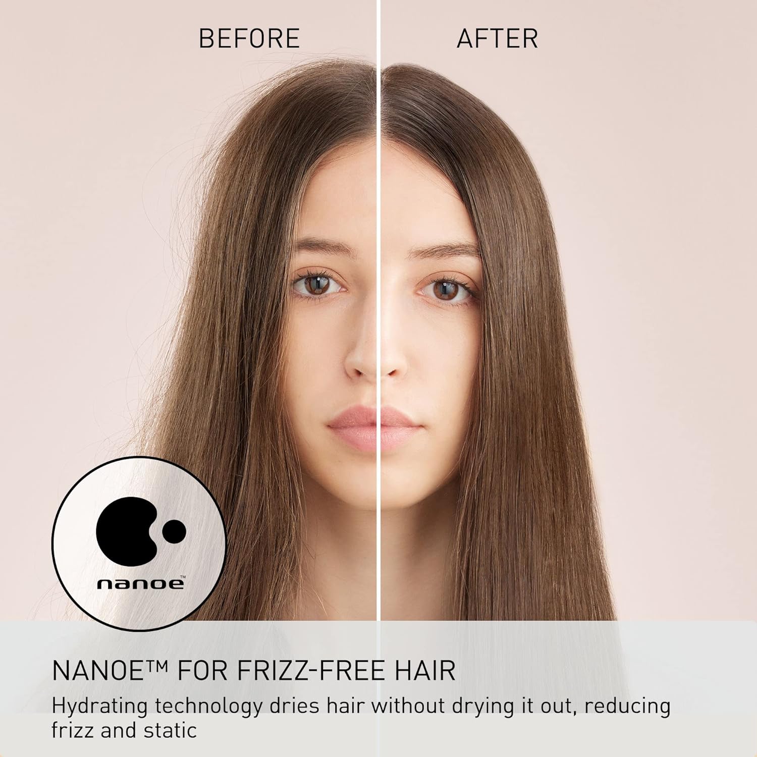 Panasonic nanoe Compact Hair Dryer with Oscillating Quick Dry Nozzle for Healthier-Looking Hair, Folding Blow Dryer for Travel and Home, 3 Airflow Settings - EH-NA2C-W (White) - Image 3