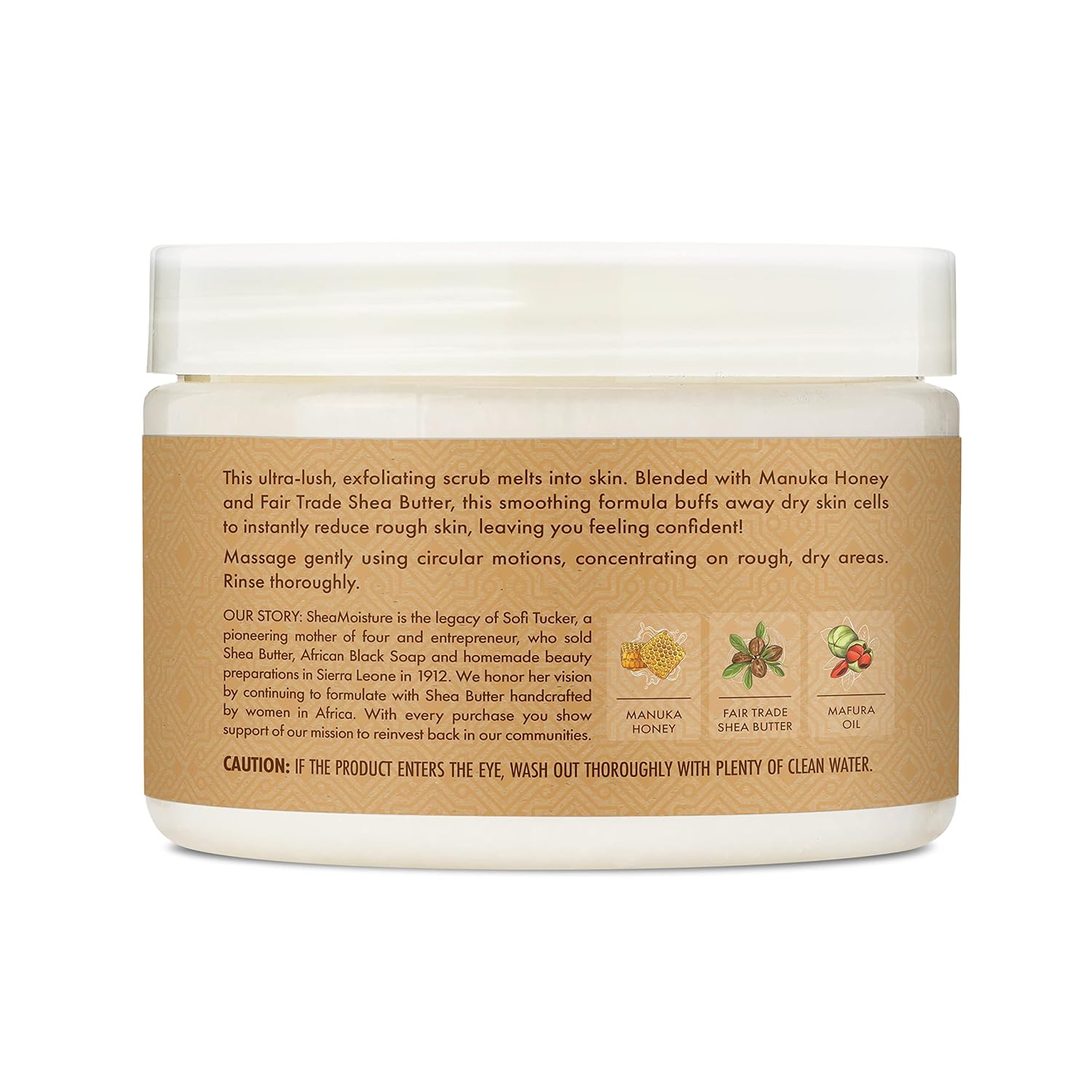 SheaMoisture Smoothing Body Scrub Manuka Honey To Reduce Rough Skin Exfoliating Body Scrub with Fair Trade Shea Butter 11.3 oz - Image 2