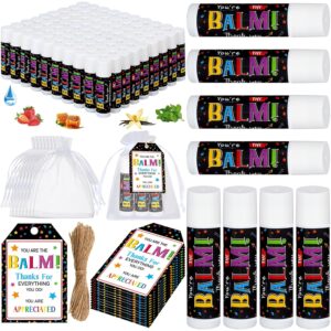 100 Pack Employee Appreciation Gifts Lip Balms Bulk You're the Balm Thank You Gifts for Women Men Teachers Pastor Coworkers Staff Volunteer Homeless