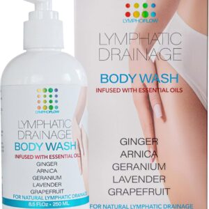 Lymphatic Drainage Shower Gel, Natural Herbal Body Wash for Healthy Lymph Flow & Body Detox, Post Manual or Tool Lymphatic Massage, Post Liposuction, BBL, Lymphedema, Lipedema, 8 Fl OZ