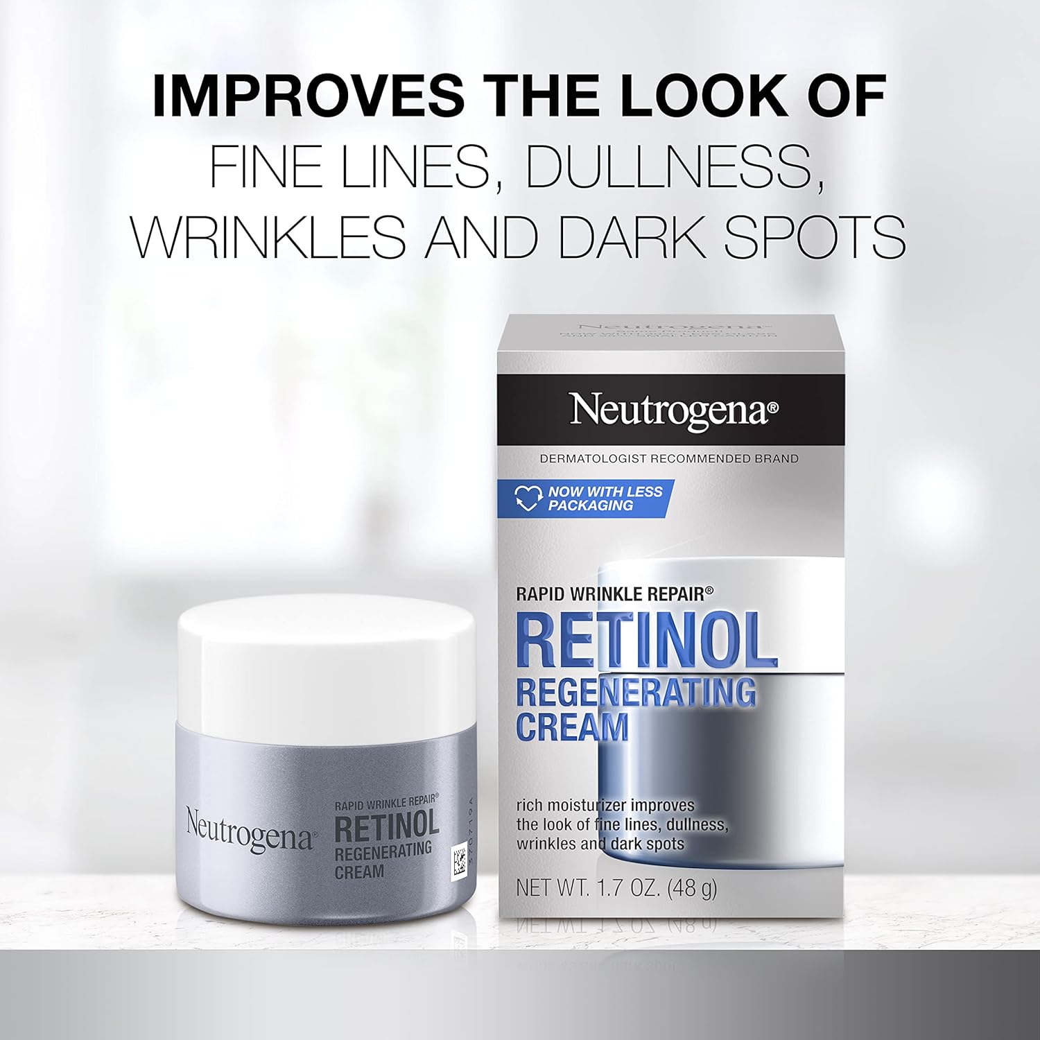 Neutrogena Rapid Wrinkle Repair Retinol Face Moisturizer 1.7 oz Duo with Hydro Boost Cleanser 0.5 oz - Image 2