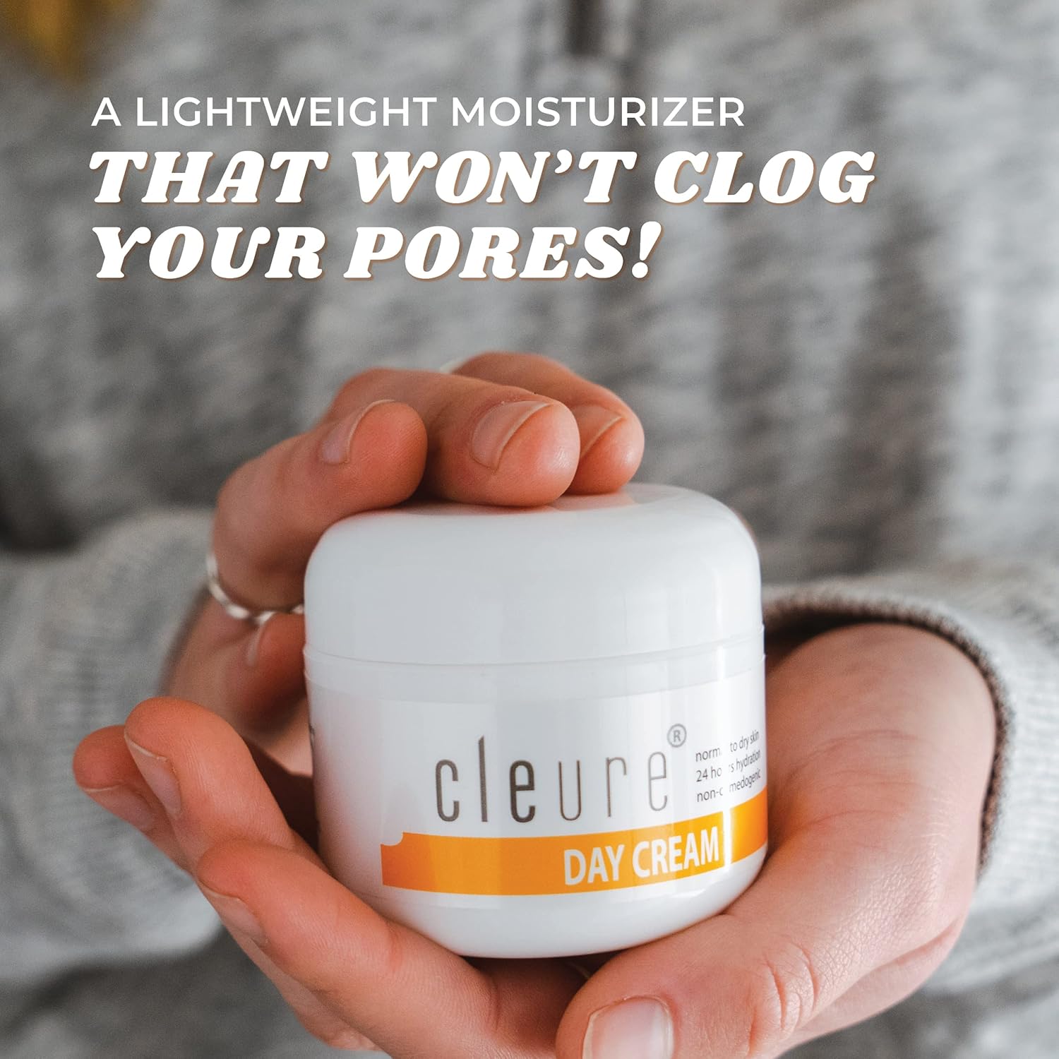Cleure Fragrance-Free Sensitive Skin Day Cream & Facial Moisturizer Set, 2 oz each - Image 3