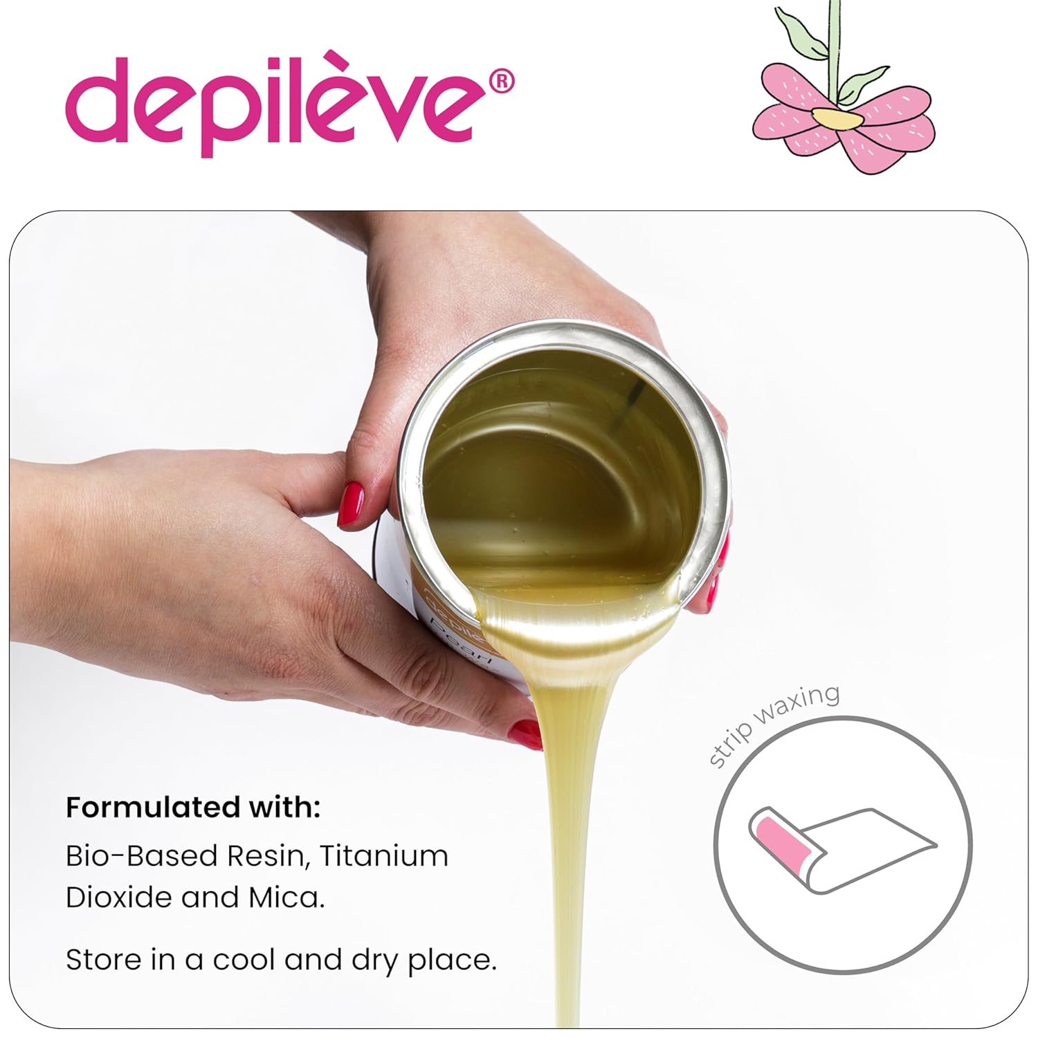 Depileve Hair Removal Wax - Pearl Rosin Full-Body Wax - Ideal for Dry, Flaking Skin - Soft and Gentle Waxing Pearls - Moisturizing Strip Wax - 14 oz - Image 4
