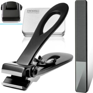 Straight Nail Clipper, 17mm Wide Jaw Opening Extra Large Toenail Clippers for Thick Nails or Tough Fingernail & Ingrown Toenail, Heavy Duty Thick Toenail Clippers for Seniors, Men, Adult