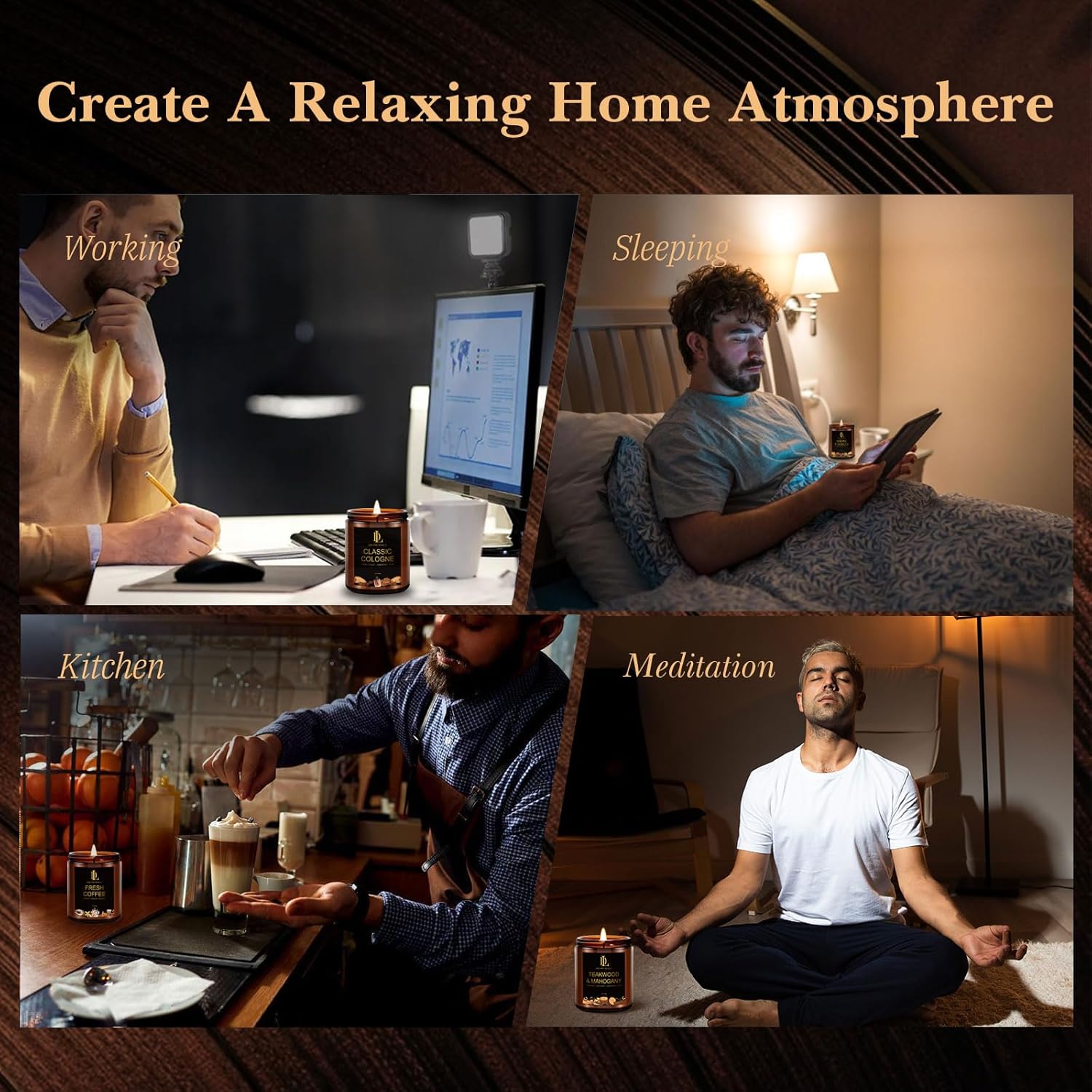 Classic Cologne Candle, Cologne Aromatherapy Candle, Masculine Candles for Men, Father's Day Gifts for Men, Natural Soy Candles for Home Scented, Long Lasting with 50 Hour Burn Time, 7oz - Image 7
