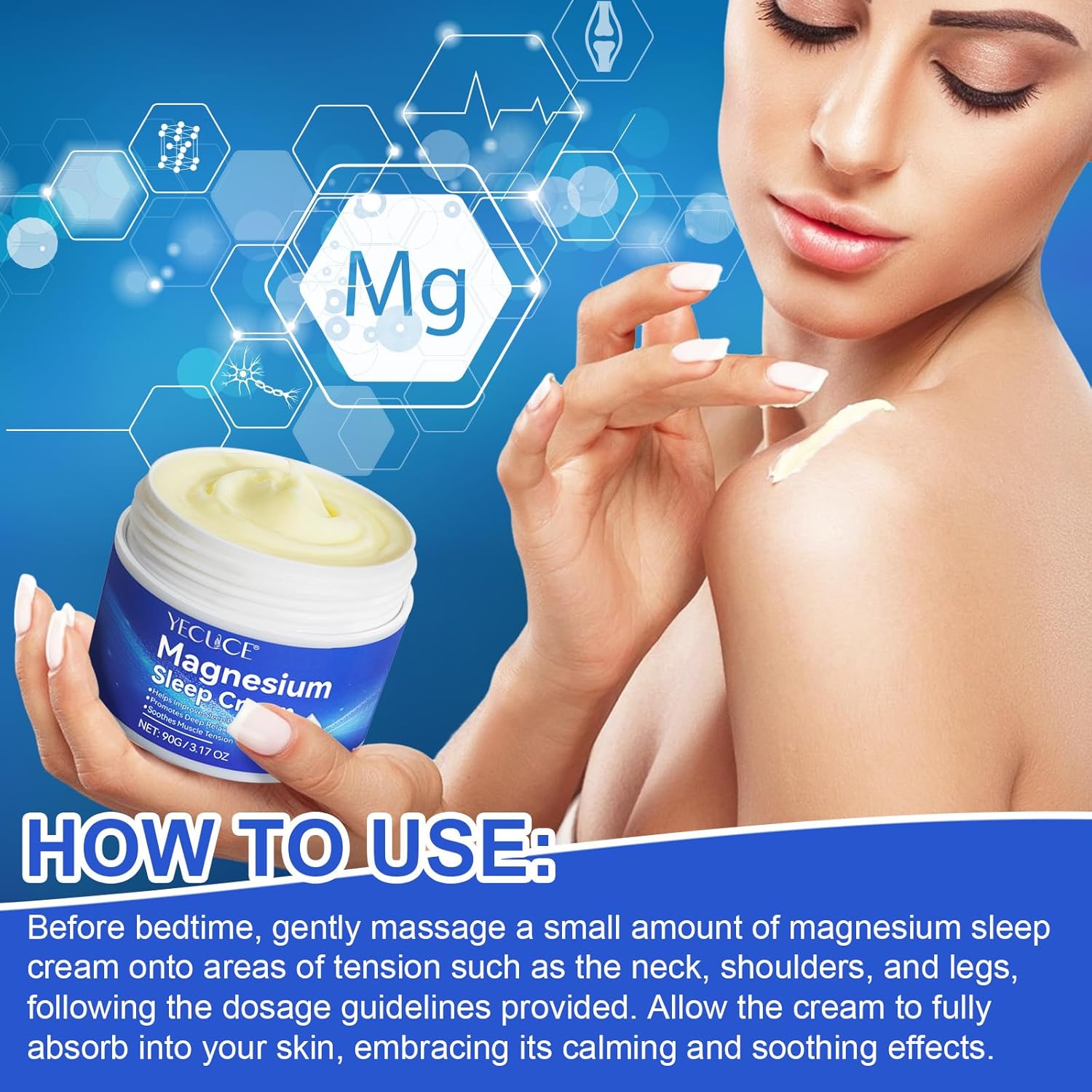 Magnesium Cream for Feet, Magnesium Oil for Feet, Magnesium Lotion, Magnesium Cream 3.17 OZ, Topical Magnesium, Soothes Muscle Tension, High Concentration Genuine Zechstein Topical Magnesium Chloride - Image 5