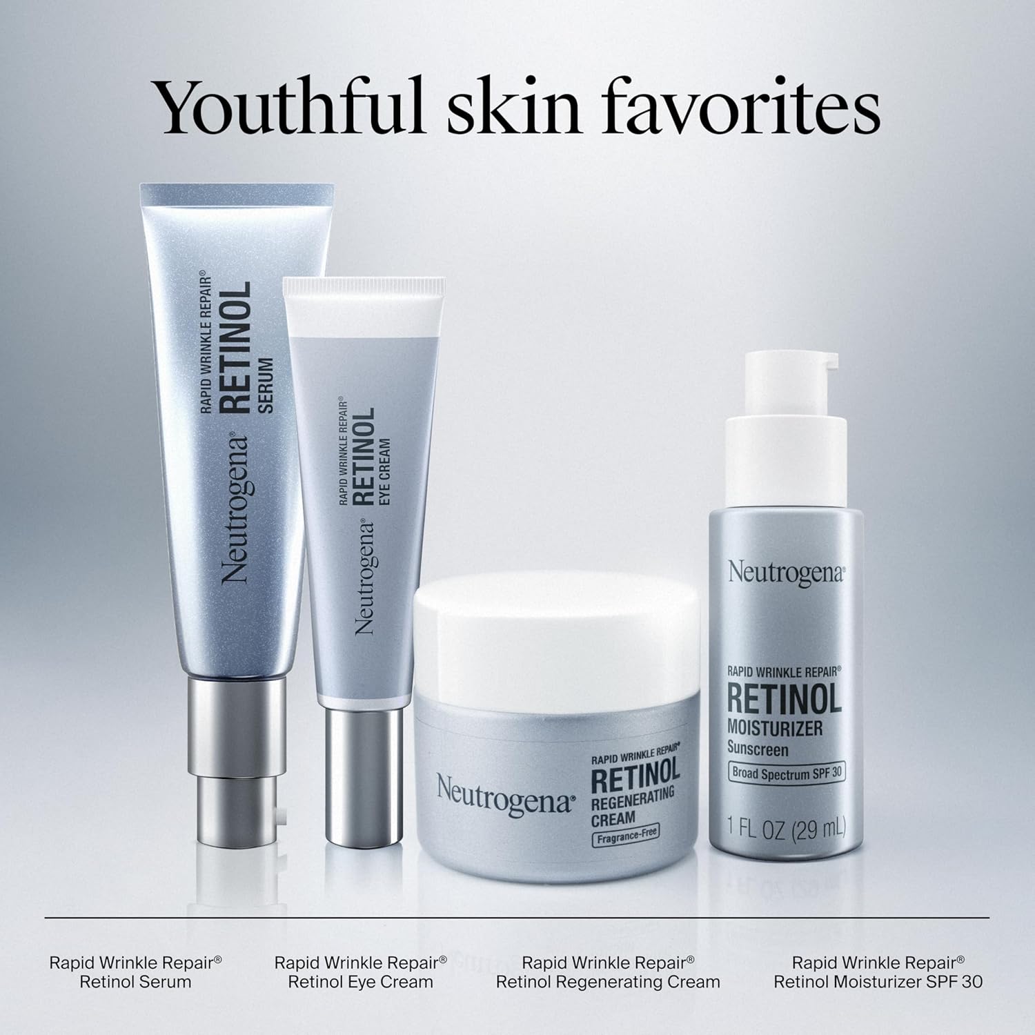 Neutrogena Rapid Wrinkle Repair Retinol Face Moisturizer 1.7 oz Set with Hydro Boost Cleanser 0.5 oz - Image 10