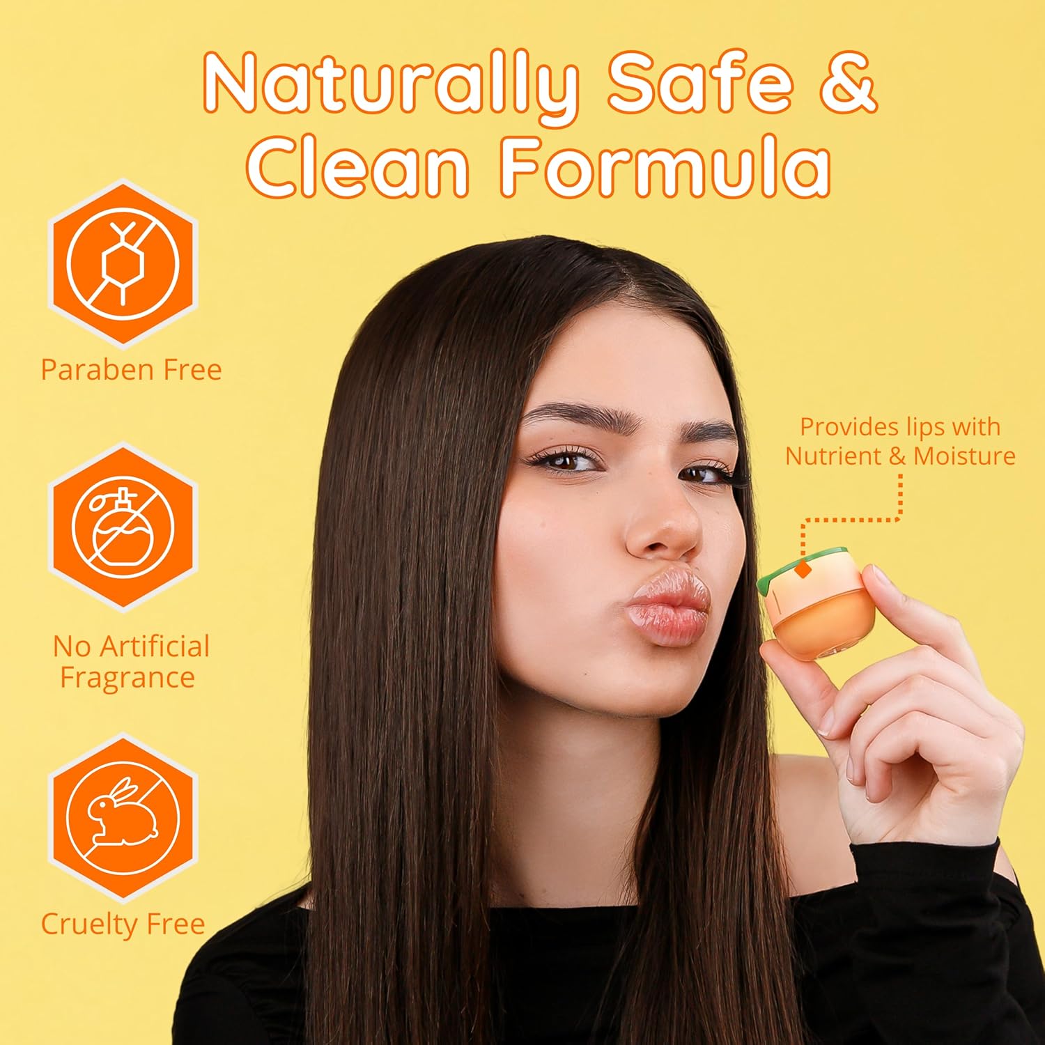 Bee Balm Peach Lip Balm 0.15 oz Hydrating Balm for Dry Chapped Lips with Honey Vitamin E - Image 5