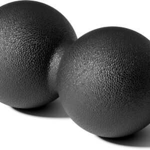 Hard Peanut Massage Ball - Dual Lacrosse Ball for Myofascial Release,Yoga & Deep Tissue Massage,Plantar Fasciitis and Acupoint Pressure Relief - Muscle Relaxer