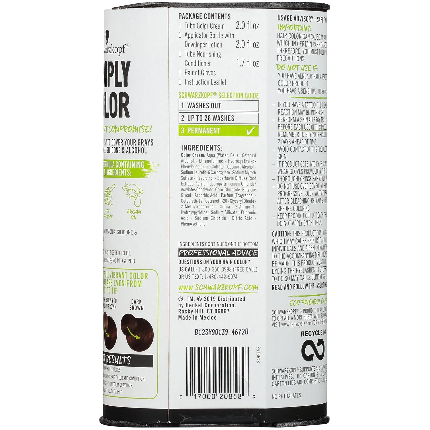 Schwarzkopf Simply Color Hair Color 3.65 Dark Chocolate Brown, 1 Application - Permanent Hair Dye for Healthy Looking Hair without Ammonia or Silicone, Dermatologist Tested, No PPD & PTD - Image 11