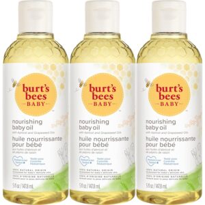 Burt's Bees Baby Nourishing Baby Oil, 100% Natural Origin Skin Care - 5 Ounce Bottle