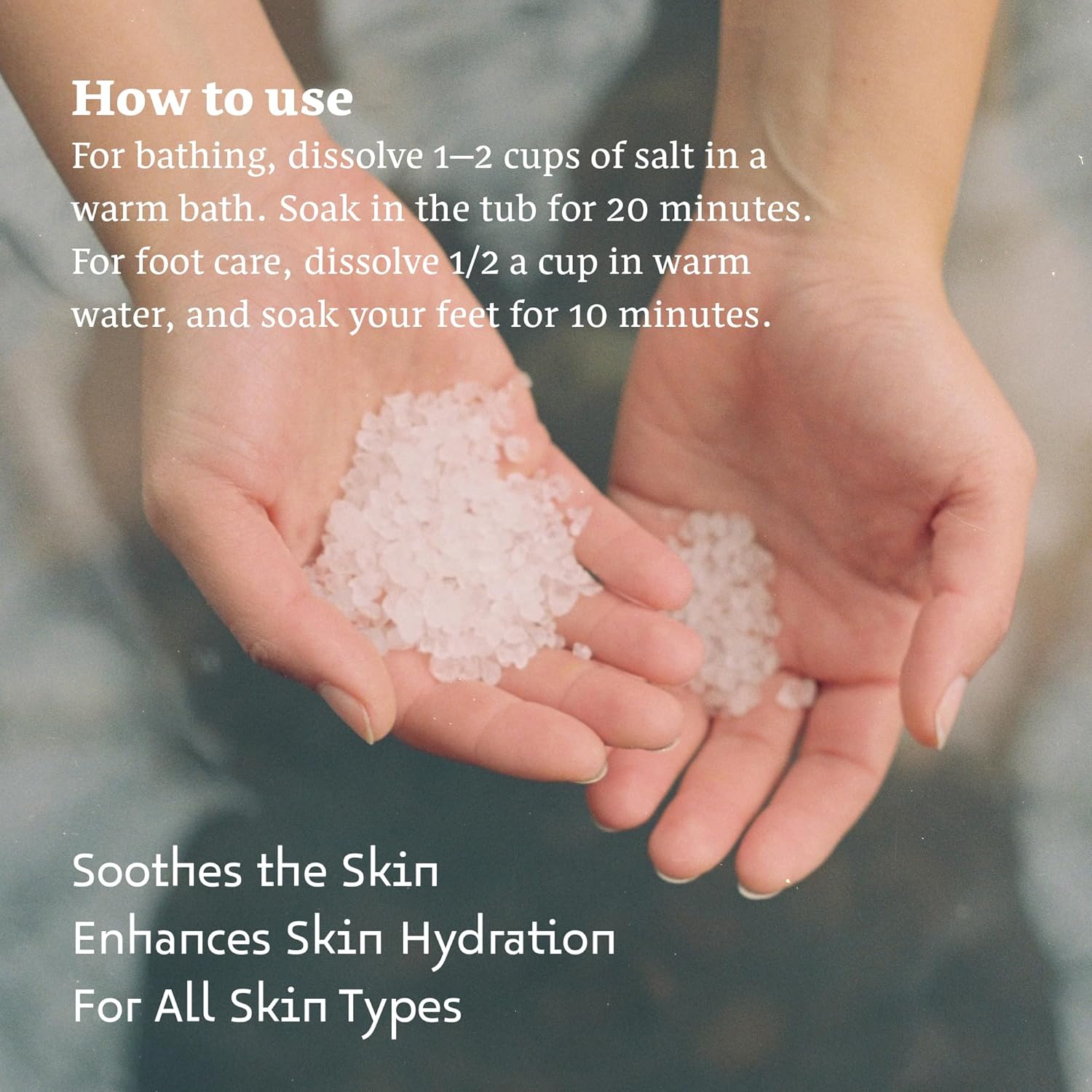 Natural Coarse Dead Sea Mineral Bath Salts Relaxing Soak 2.2 lb Bag - Image 4