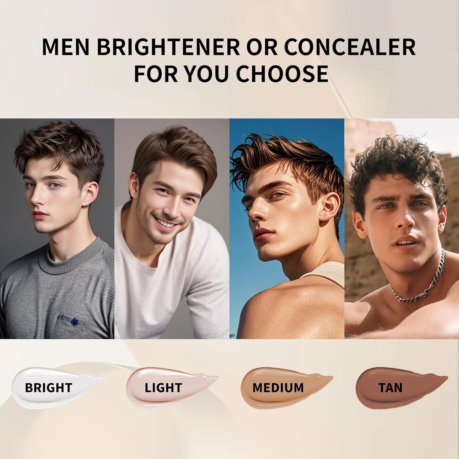 Men's Hydrating Full Coverage BB CC Cream Tinted Moisturizer Foundation 30g - Image 8