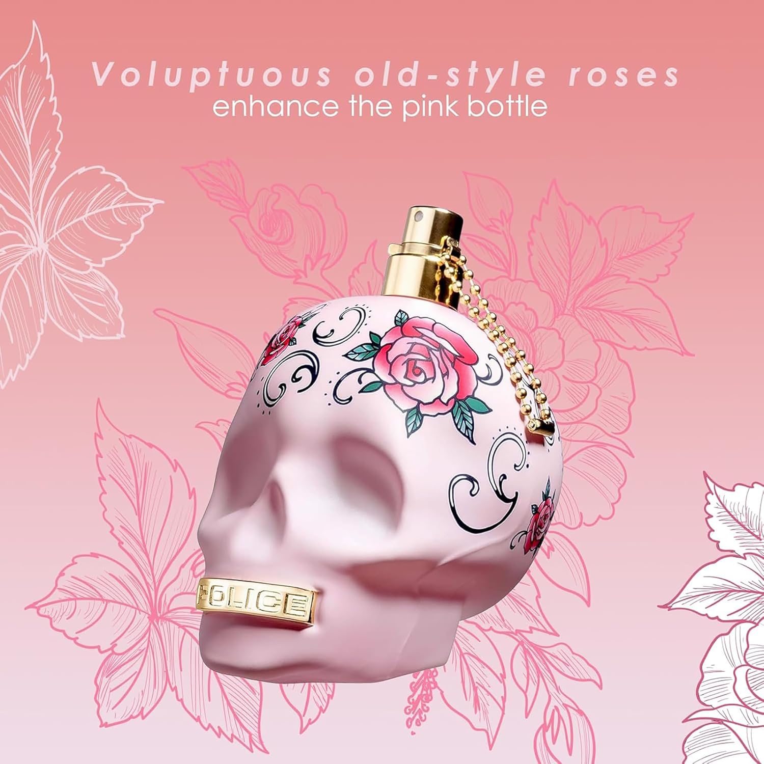 To Be Tattooart For Woman By Police - Fragrance For Women - Floral Fruity Gourmand Scent - Creamy Sandalwood And A Powdery-Sweet Marshmallow Accord - Eye-Catching Skull Bottle - 4.2 Oz EDP Spray - Image 5