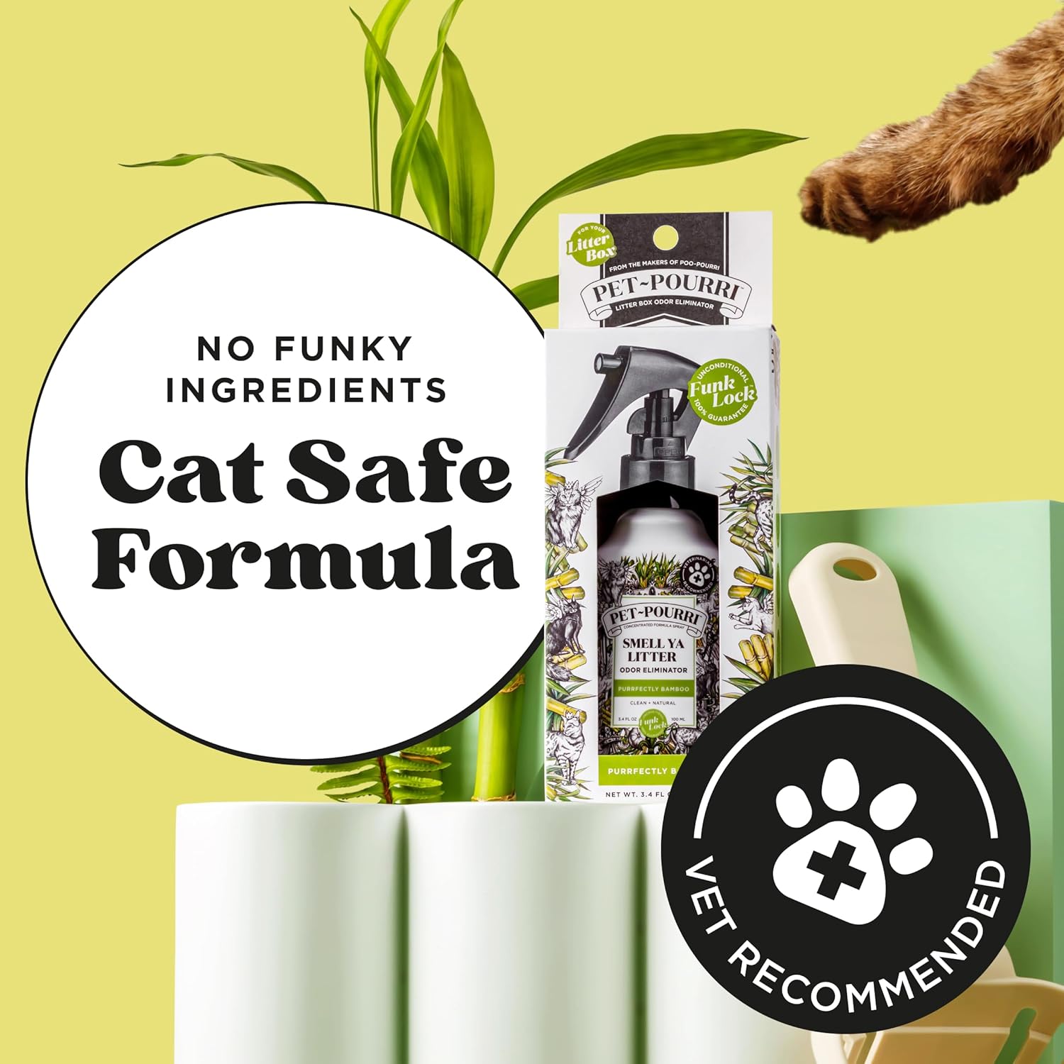 Pet-Pourri Smell Ya Litter Cat Deodorizer Spray – Kitty Litter Box & Home Odor Freshener – Plant Based Ingredients – Vet Recommended – Great for Air, Carpet, Litter Box, Pee, Urine & Strong Pet Odors - Image 4