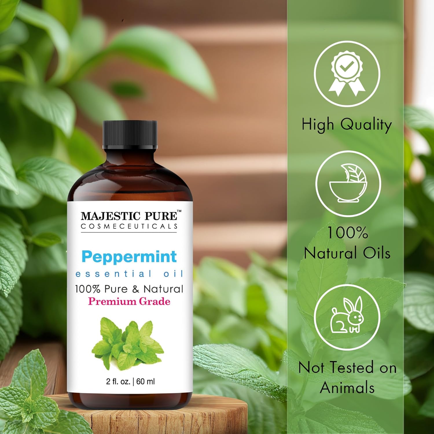 MAJESTIC PURE Peppermint Essential Oil with Glass Dropper | 100% Pure and Natural Peppermint Oil | Premium Grade Essential Oils for Diffusers, Skin, Aromatherapy, Massage | 2 Fl Oz - Image 6
