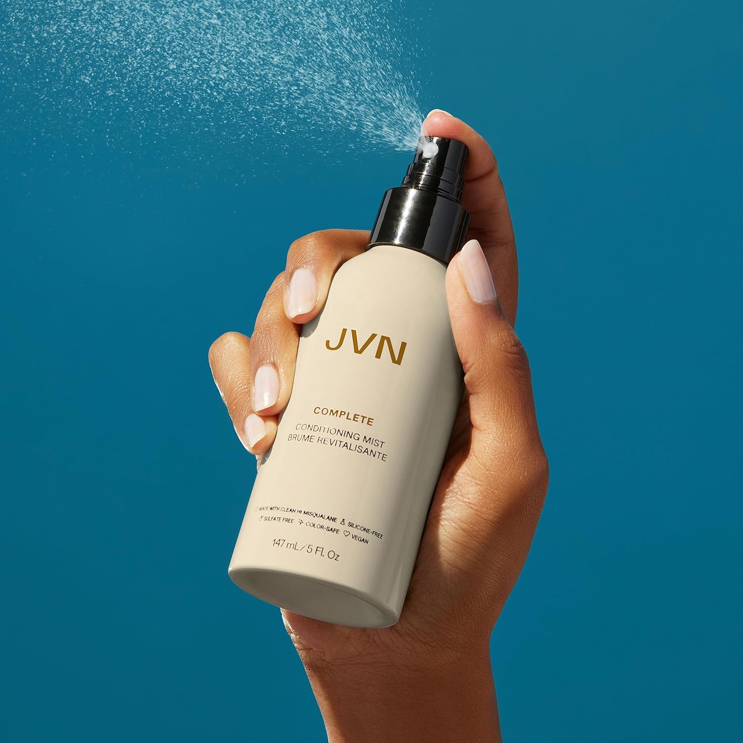 JVN Complete Leave-In Conditioning Mist, Frizz-Free Hydration Spray, UV Protection, Vegan Formula, Sulfate-Free, Travel Size, 2 Fluid Ounces - Image 8