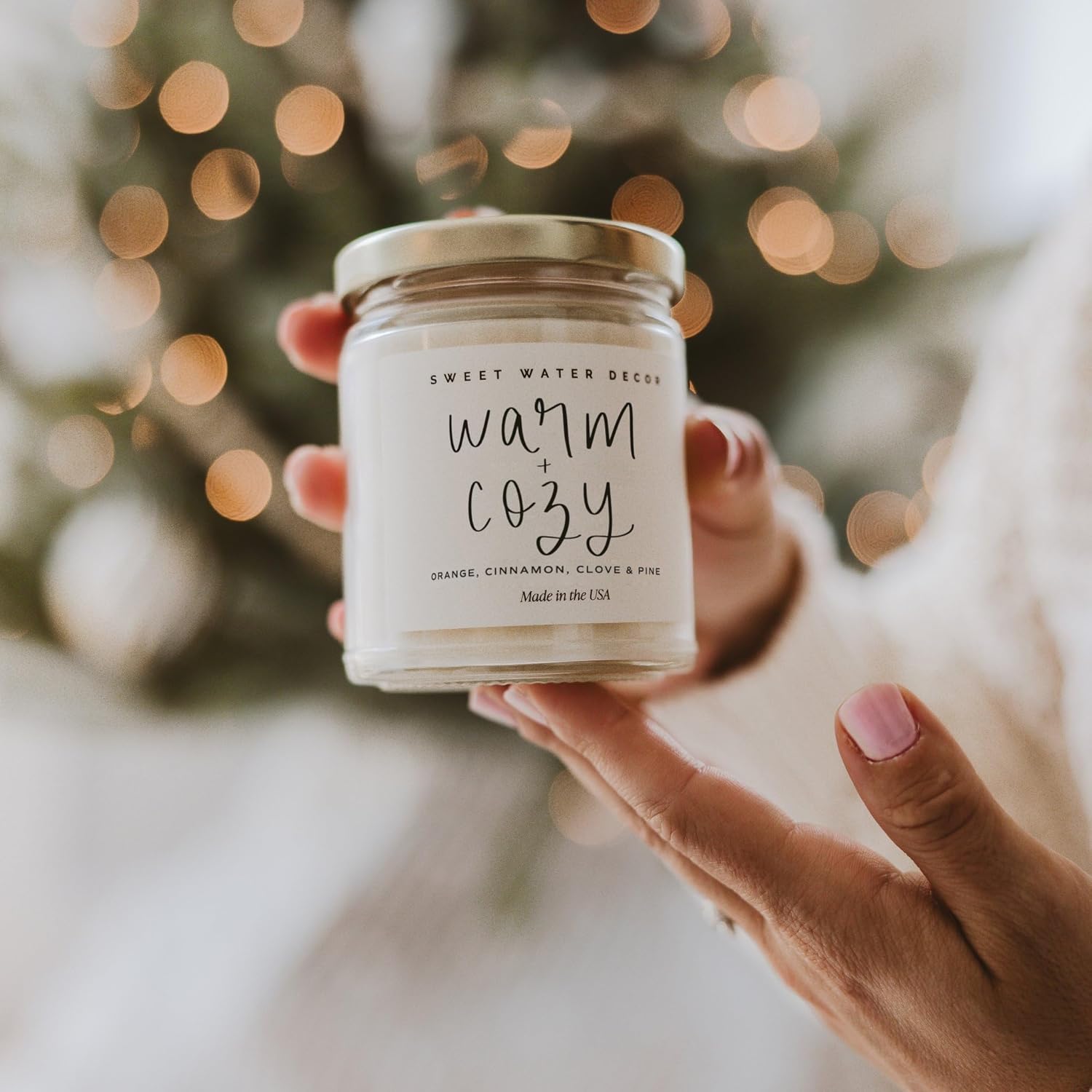 Sweet Water Decor 9oz Pine Cinnamon Fir Scented Soy Candle 40 Hour Burn Time - Image 4
