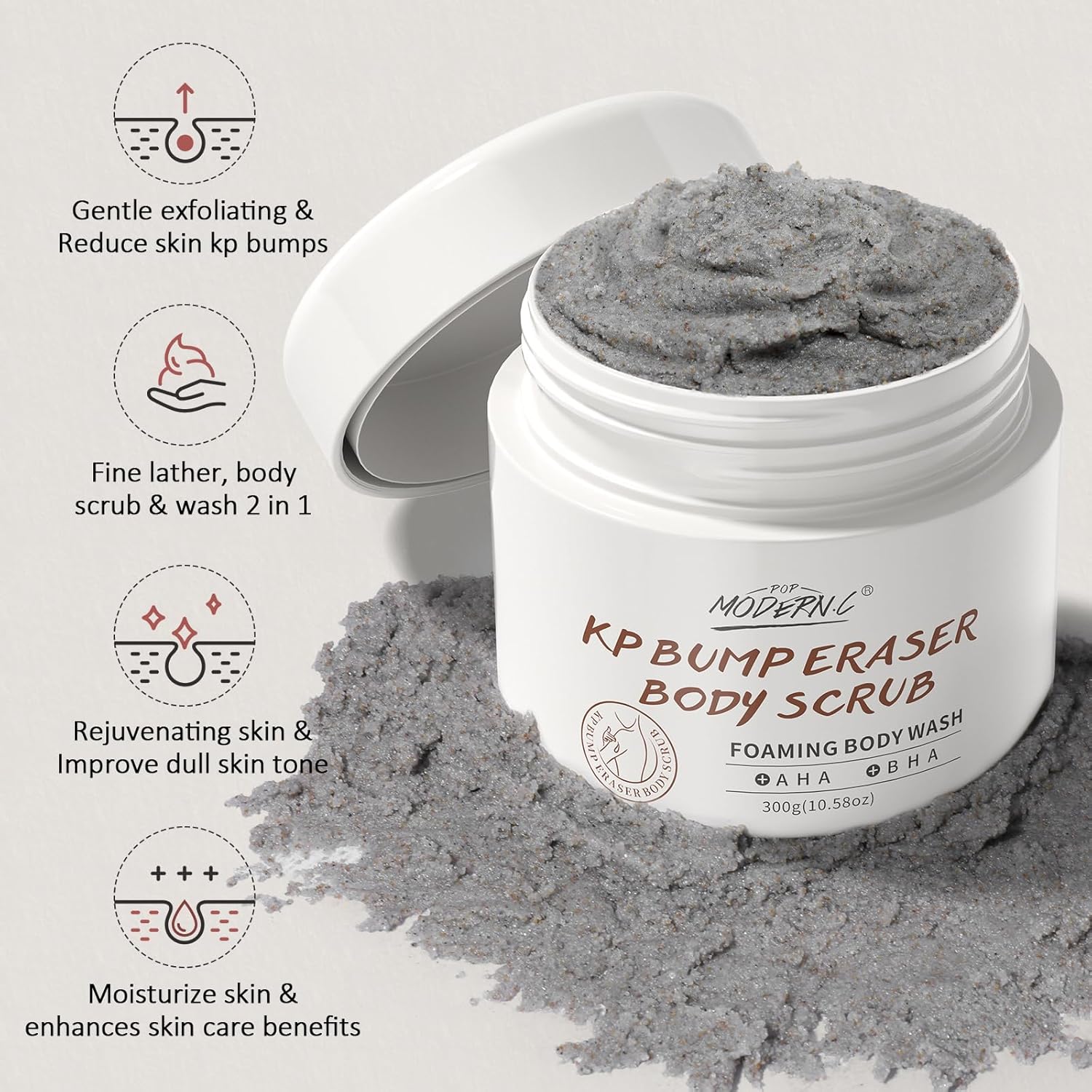 Kp Bump Eraser Body Scrub 300g for Keratosis Pilaris with Salicylic Acid and AHA - Image 2