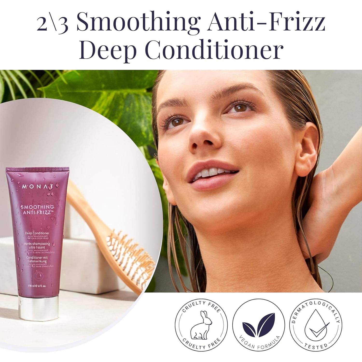MONAT Smoothing Anti Frizz System Shampoo Conditioner Styling Spray Frizz Control - Image 4