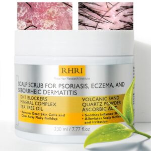 Anti Fungal Pre Shampoo Scalp Scrub for Psoriasis, Eczema & Seborrheic Dermatitis | DHT Blockers, Mineral Complex & Tea Tree Oil | Soothes Scalp and Promotes Hair Growth for Men & Women