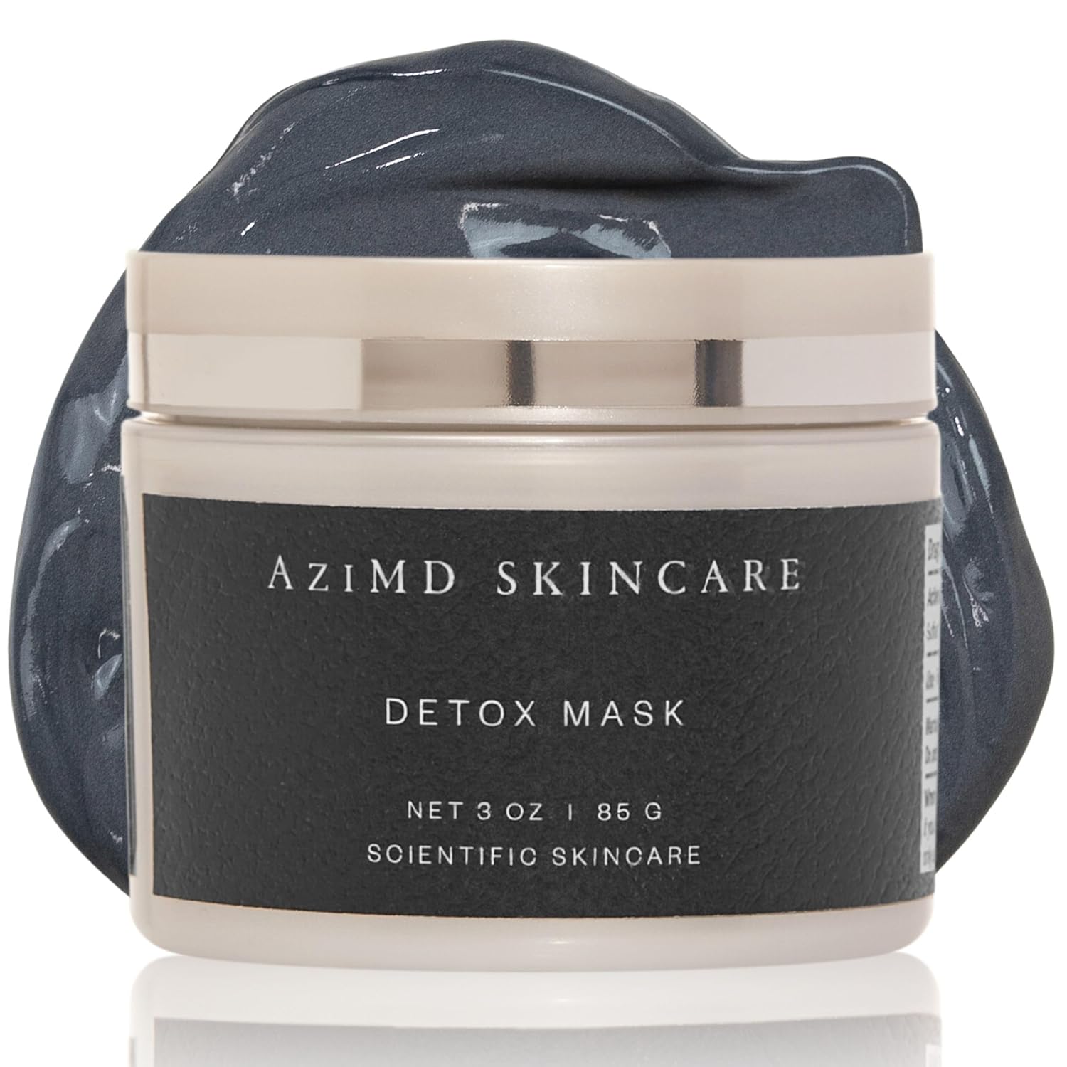 AziMD Skincare Detoxifying Face Mask with 10% Sulfur, Kaolin Clay, Charcoal for Acne, Rosacea Prone Skin, 3 oz