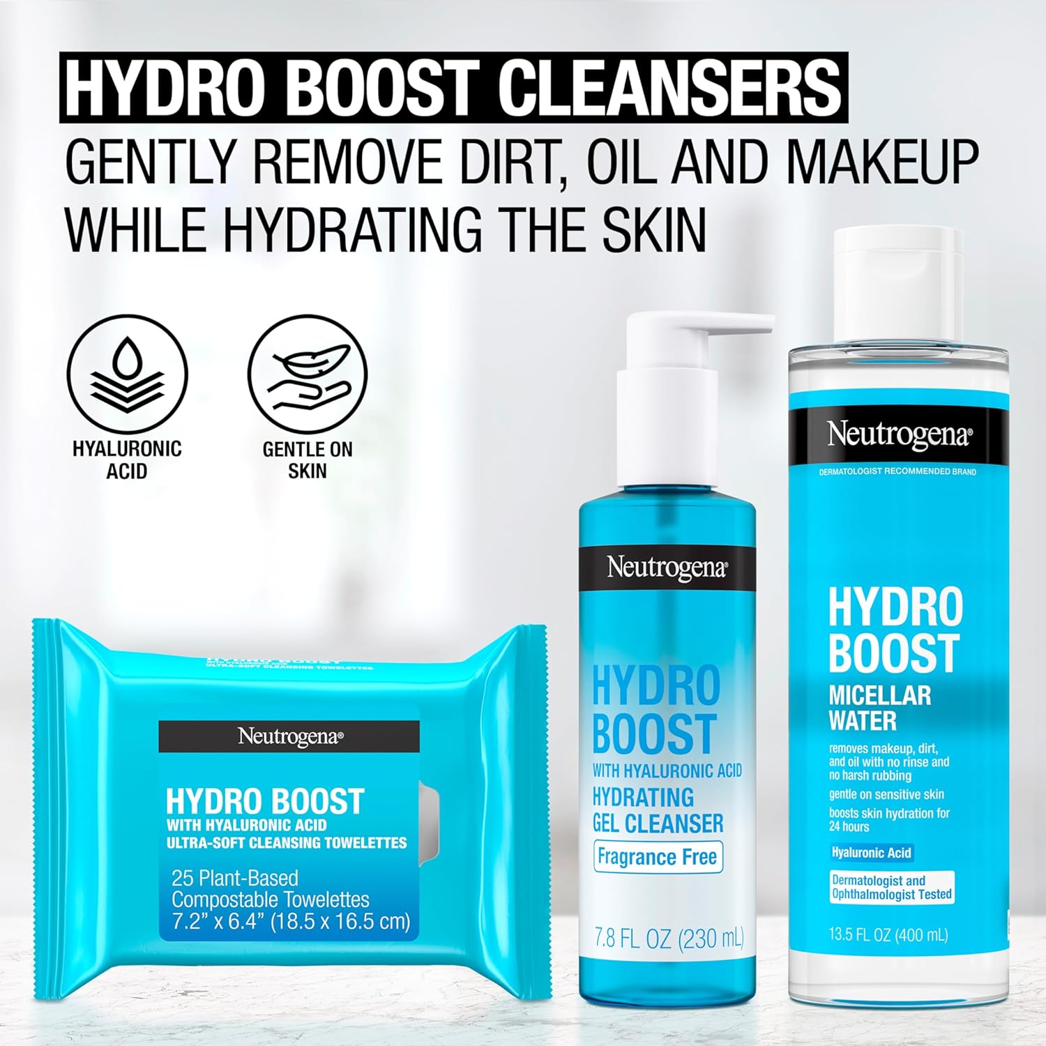 Neutrogena Hydro Boost Micellar Water 13.5oz for Sensitive Skin Hyaluronic Acid - Image 7