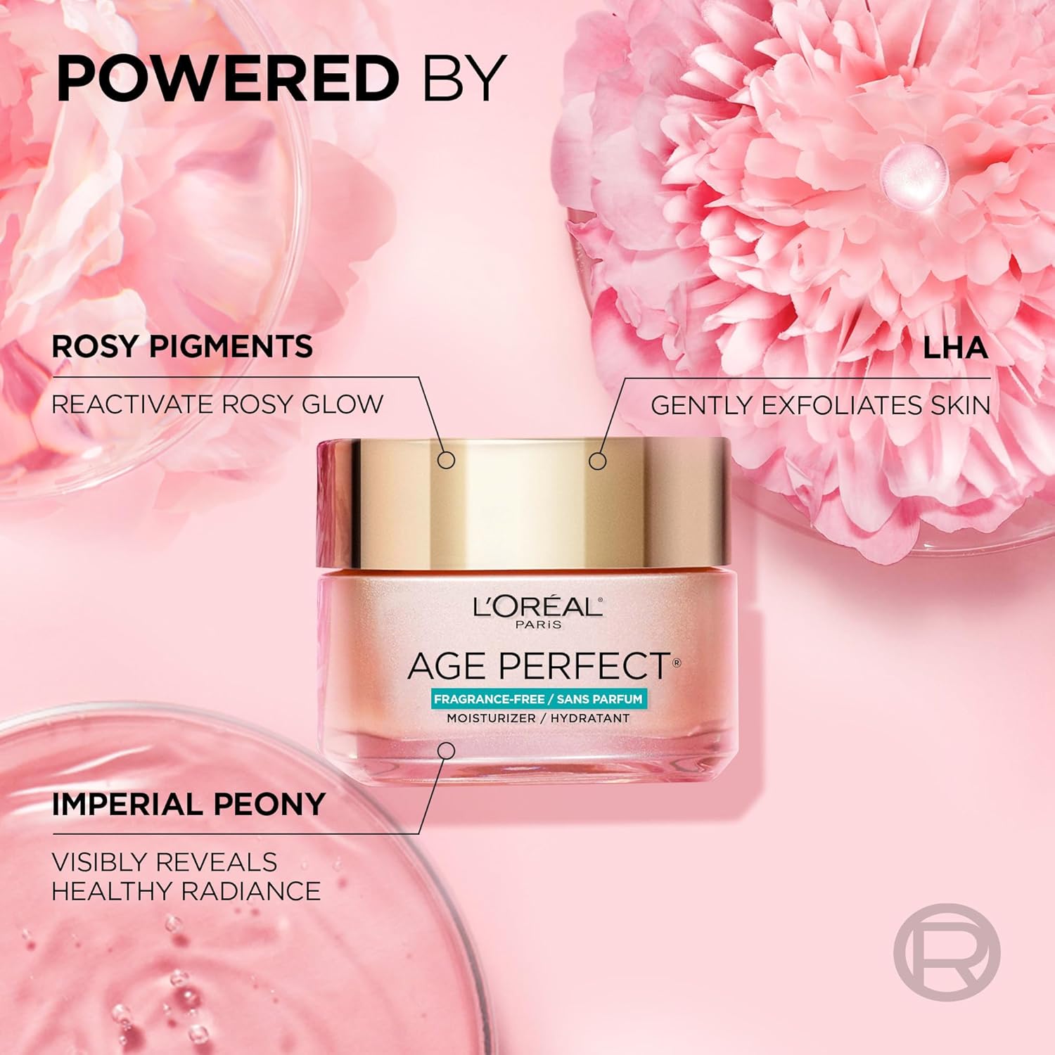 L’Oreal Paris Age Perfect Rosy Tone Anti-Aging Face Moisturizer, Renew & Revive Healthy Tone, Fragrance Free, 1.7 oz - Image 2