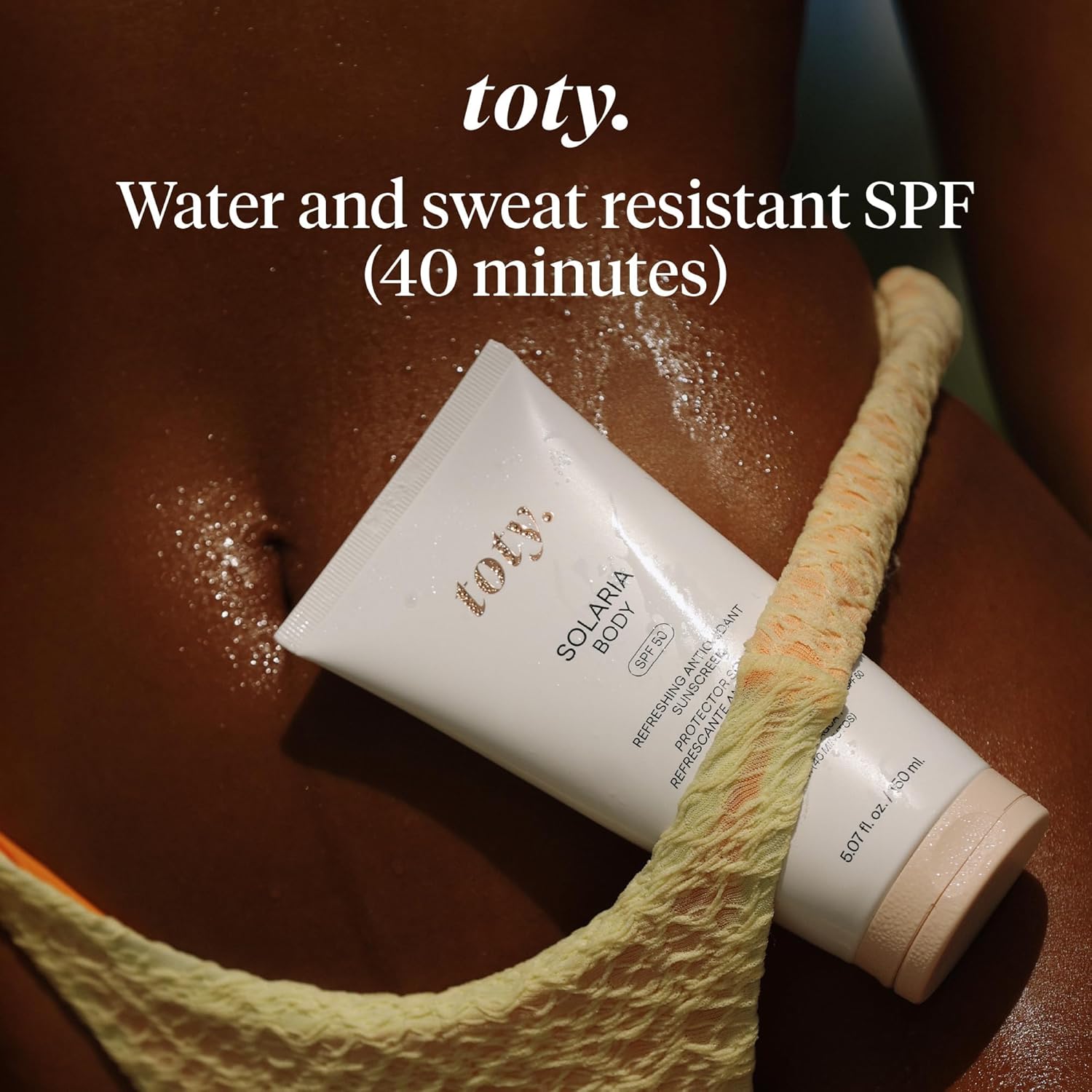 Toty by Sofia Vergara - Solaria Body SPF 50 Refreshing Antioxidant Sunscreen - UVA/UVB Protection - Weightless Body SPF for All Skin Types - Water & Sweat Resistant - 5.07 fl oz - Image 6