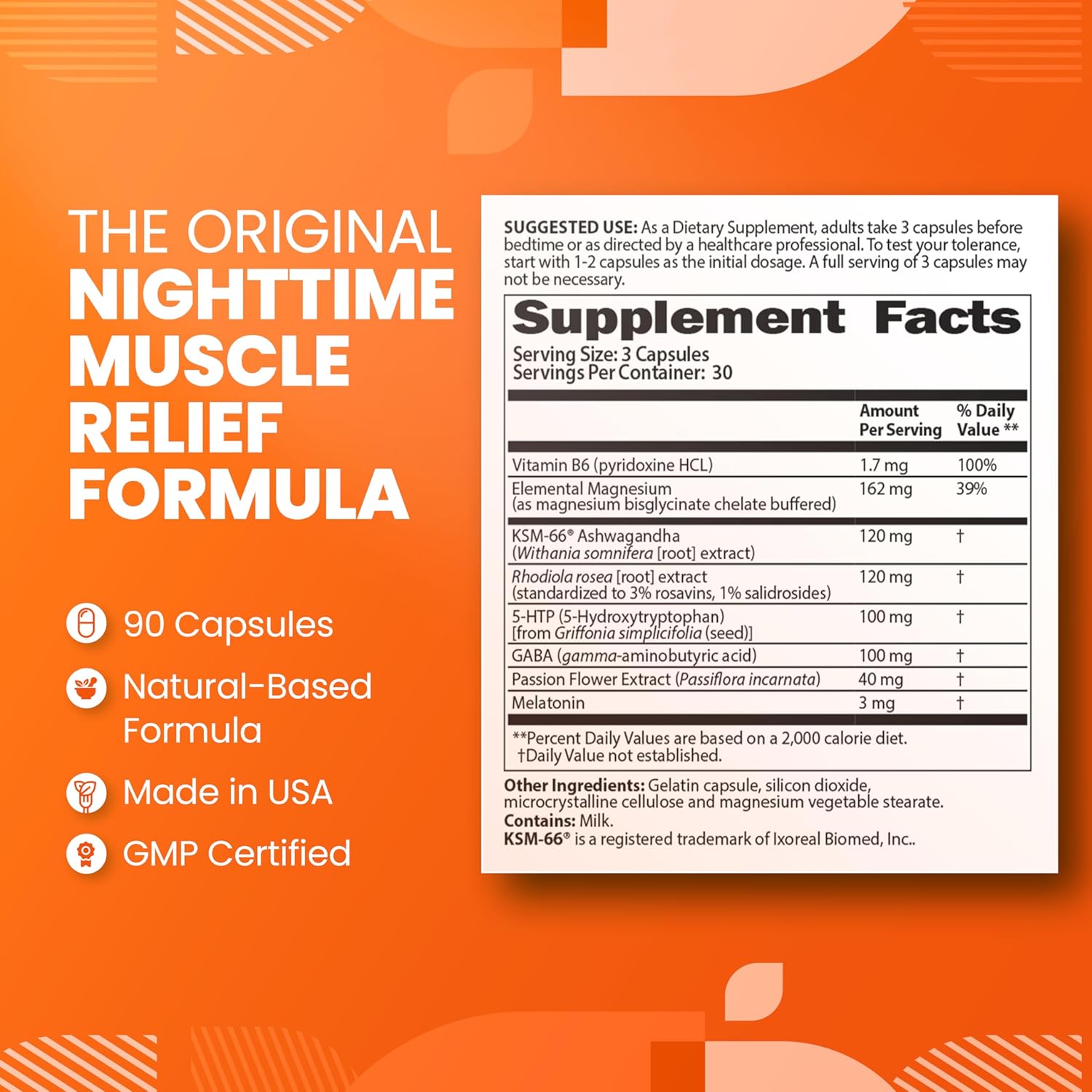 SaltWrap Mag R&R - Nighttime Muscle Cramps Support, Natural Sleep Support for Adults with Magnesium Glycinate for Muscle Spasm and Leg Cramps Relief, 90 Capsules - Image 3