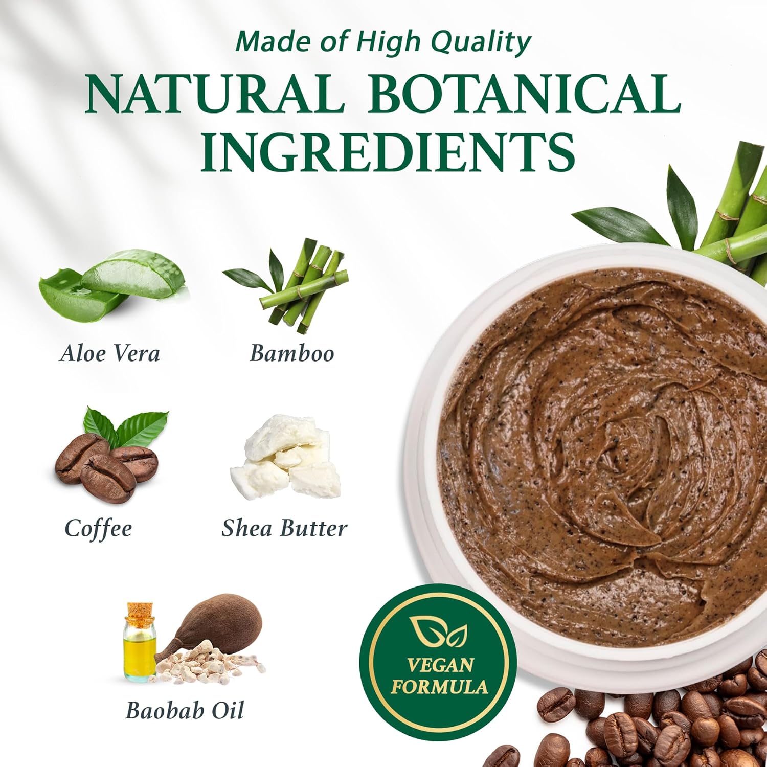 Moisturizing Bamboo and Coffee 2-in-1 Gentle Facial Scrub 4 oz - Image 5