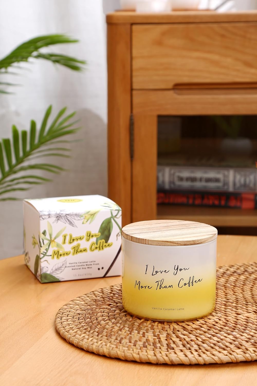 Vanilla Caramel Latte Scented Candle - Large 3 Wick Soy Candle 15.8 oz - Aromatherapy Creamy Coffee Candles for Relaxation & Stress Relief - Long Lasting Cozy Cafe Scented Candles for Women & Men - Image 8