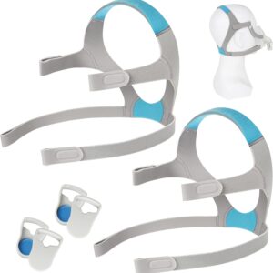 AirFit F20 Headgear, 2 Packs Replacement Mask Headgear Strap with Magnetic Clips, Compatible with F20 Full-face Mask, CPAP Accessories Supplies