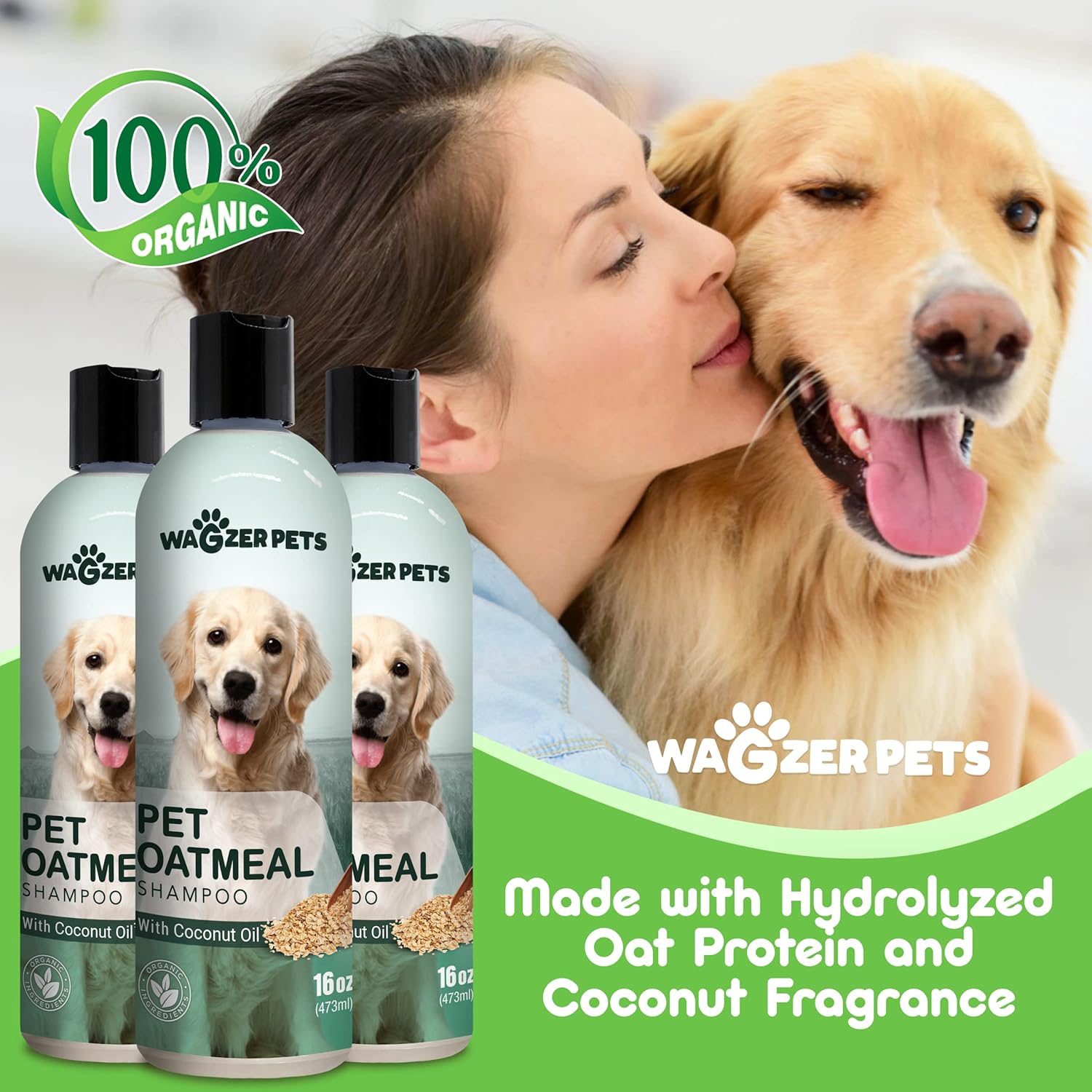 Oatmeal Dog Shampoo with Coconut Oil for Dogs | Soothing Dog Shampoo for Itching and Dry Skin | Oatmeal Bath Hypoallergenic and Gentle Pet Care for Sensitive Skin and Coat | 16 oz - Image 7