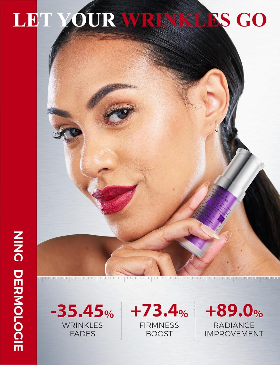 Firming and Hydrating Retinol Serum with Peptides, 300PPM Retinol, 1.01 fl oz - Image 5