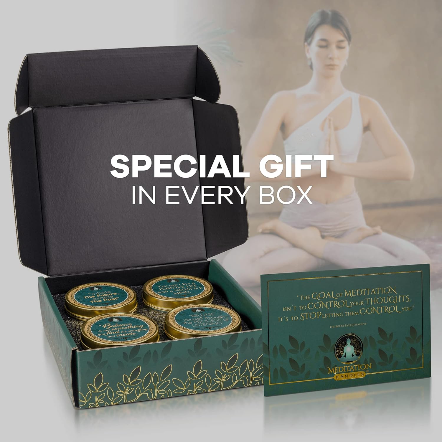 Majest Zen 4 Pack Natural Aromatherapy Meditation Candles with Crystals for Gifts - Image 8